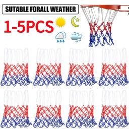 Cesta de basquete net esportes ao ar livre cesta de basquete padrão rede de malha all-weather tri-color esportes entretenimento - Image 1
