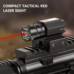 Mira de laser vermelha tática compacta para rifle de pistola EZshoot com montagem em trilho Picatinny para 11mm/21mm Rail-Easy Dual-Purpose - Image 5