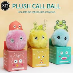 Bola interativa inteligente para gato, pelúcia elétrica Catnip, brinquedo do treinamento do gatinho, toque sonoro, produto Pet, Squeak - Image 1