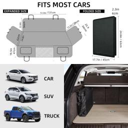 Pet Back Seat Extender, protetor do banco traseiro do carro, Hammock Dog Car Seat Cover, fundo duro para viagens, novo design - Image 5