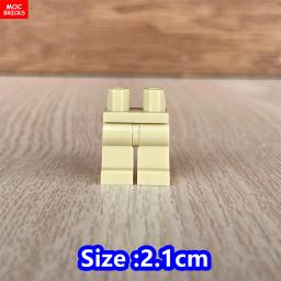 8 pçs/lote MOC Tijolos Calças Em Branco pernas Corpo Desgaste Figura Acessório Montado Blocos de Construção Brinquedo Crianças Bonecas de Plástico - Image 5
