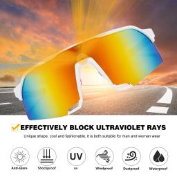 Óculos de sol de ciclismo fotocromáticos polarizados para homens e mulheres, Windproof Riding Glasses, Outdoor Sports Glasses, Bike Eyewear, UV400 - Image 4
