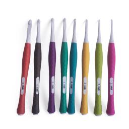 Agulhas de tricô com alça antiderrapante macia, Agulha de crochê, Camisola de tecelagem e costura, Punho plástico, 8Pcs - Image 2
