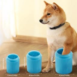 Dog Paw Washer Cup, Dog Paw Cleaner, Atuador leve da pata do gato do cão, Escova macia portátil, Lavadora do pé do animal de estimação - Image 2