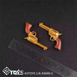 ASTOYS-Tricolor Oeste Cowboy Revólver Arma Toy Modelo, Action Figure Corpo, Escala 1:6, P18520, AS040, 12" - Image 6