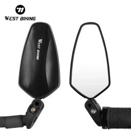 Espelho retrovisor para guidão de bicicleta west biking, espelho retrovisor de espelho com cabo longo e curto para bicicleta de trilha e mtb, acessórios para ciclismo - Image 1