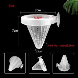 Alimentador cônico automático de plástico Cesta Hopper com ventosa Cone de aquário Red Worm Feeding, Novo - Image 6