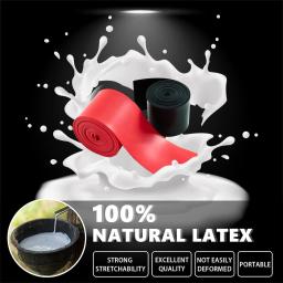 Pacote com 2 faixas de fio dental para exercícios com bolsa para compressão muscular, alívio da dor, acelera a recuperação e promover a flexibilidade - Image 3