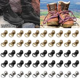 20-50 conjuntos de ganchos de renda de sapato, ganchos de renda, anel com rebites, fivela de sapato, anel d, acessórios de reparação de metal com ilhós - Image 1