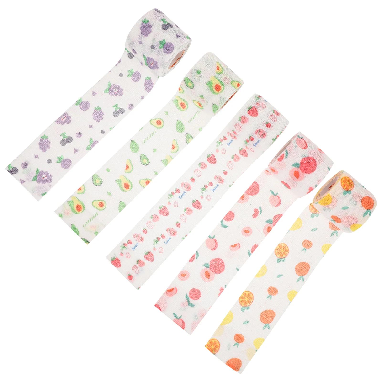 Auto-adesivo Sports Bandage, Colorido Dog Fita Compressão, Cute Fruit Pet Supplies, 5cm de largura - Image 1