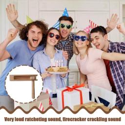 Wooden Ratchet Noise Makers Brinquedos, Castanholas de madeira de percussão, Spinner, chocalho, Soundboard, brinquedos educativos para crianças - Image 4