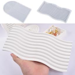 U Forma Molde De Silicone para DIY, Concreto Gesso Cimento Coaster, Fruta Bolo Placa Molde, Geométrica Resina Artesanato Moldes, Home Decor - Image 3