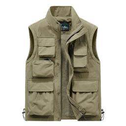 Colete de carga masculino ao ar livre multi-bolso moda colete respirável casaco cada moda bonito masculino usar casaco de alta qualidade - Image 6