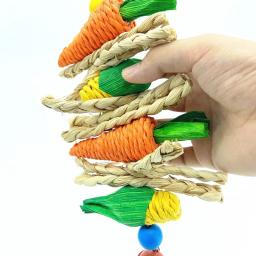 Pequeno Brinquedo De Animal De Estimação Brinquedo Papagaio Hamster Brinquedo Mastigação Coelho Molar String Bird Parrot Toy Madeira Rattan Brinquedo De Mastigação Gaiola De Pássaro Brinquedo Pendurado - Image 4