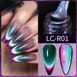 LILYCUTE Magnético Gel Conjunto de Esmalte, Glitter Reflexivo 9D, Vara Magnética Cat, Mergulhe Off Nail Art, Verniz, 10Pcs por Conjunto - Image 2