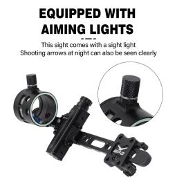 Composto Bow Sight para Target Hunting, 1 Pin Arrow, Long Rod, Ajuste Fino, Apontando, Tiro com Arco Vista, Multi View Equipamentos - Image 6