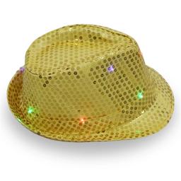 Chapéu de jazz luminoso LED criativo para homens e mulheres, boné de vestir festival adulto, chapéu de jazz para festa de carnaval, chapéu de lantejoulas de hip hop - Image 3