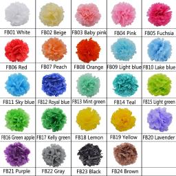 5 pçs 10/15/20/25/30cm pompons de papel de tecido bolas de flores casamento festival festa decoração casa diy artesanato papel pompons suprimentos - Image 6