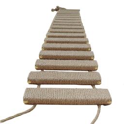 Brinquedos Atividade de parede Cat Wood Sisal Scratcher Climber Mobiliário Cat Bridge Corda Passos Gatinho Escada Gatinho Post Wall - Image 2