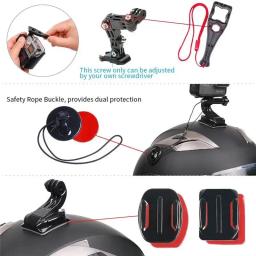 Motocicleta Capacete Kit para GoPro Hero, Action Camera Acessórios Set, Chin Mount Bracket, Bike Chin Mount para Go Pro Hero 1110 9 8 7 - Image 5