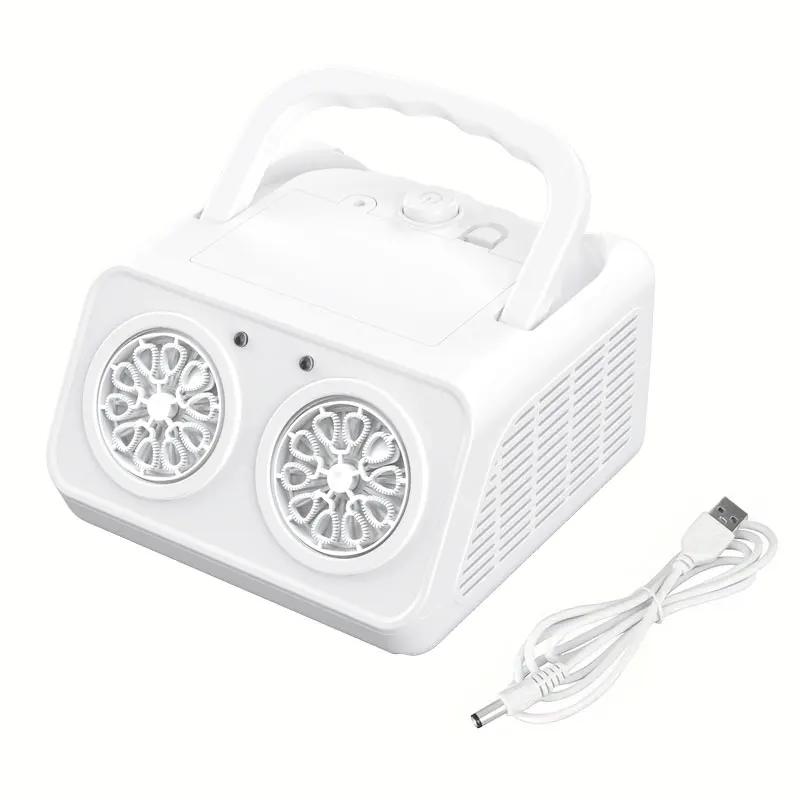 Máquina automática de bolhas para crianças, Upgrade Bubble Blower, 2 ventiladores, 20000 + bolhas por minuto, fabricante portátil Ope - Image 1