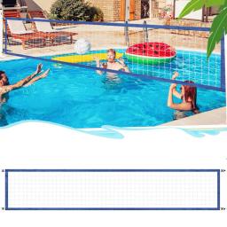 Rede de vôlei de 15 pés x 3 pés com bolsa de transporte rede de substituição de vôlei de piscina rede de treinamento dobrável portátil para festa de verão ao ar livre - Image 3