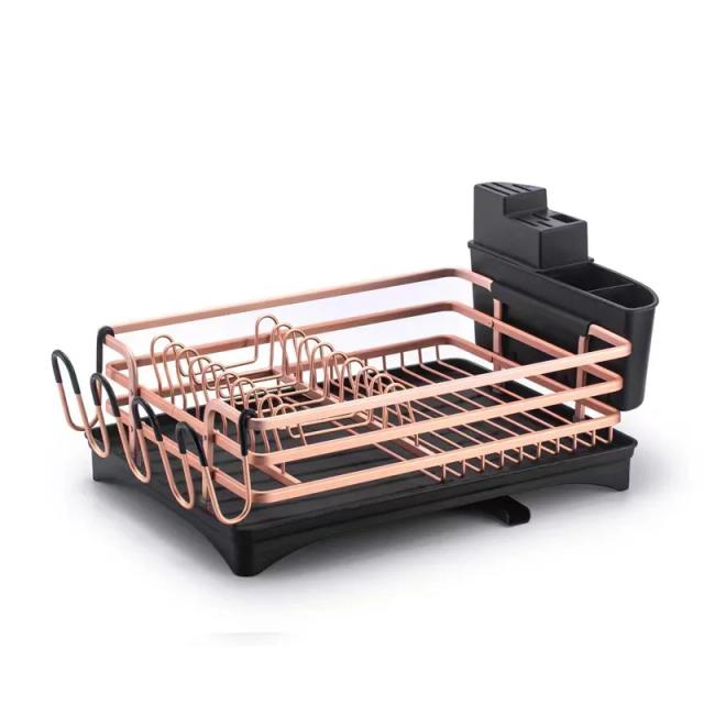Organizador de Alumínio para Secagem de Louça: Rack Prático para Pratos, Tigelas e Copos em Casa ou Apartamento
