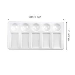 Retângulo pintura aquarela paleta, artista pintura paleta, bandeja de mistura para aquarela óleo guache tintas acrílicas, 10-Well, 2pcs - Image 2