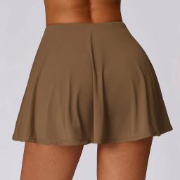 Saias de tênis Monocromáticas Mulheres, Feminina, Dança, Fitness, Ginásio, Esportes, Corrida, Ativo, Atlético, Curto, Yoga, Saia, Curto - Image 2