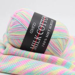 Fio de algodão de leite para DIY Crochet, Soft Baby Knitting, Cachecol e camisola, Bordados e Crochet, 50g por PC - Image 3