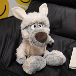 Um lobo recheado na roupa Brinquedo de pelúcia Lobo pelúcia Bonecas, Presentes perfeitos para crianças, Aniversário, Dia das Bruxas, Natal, Alta qualidade, Decoração - Image 3