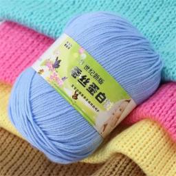 50g Fios De Tricô De Seda Fio De Algodão Crochet Fio Fio Tricots Meias De Tricô Diy Fio Hilos Para Tejer A Ganchillo Crochet - Image 2