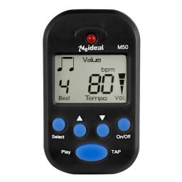 M50 Guitarra Clip-on Bolso Metrônomo, Profissional Dual-Channel, Saída Fone de ouvido, LCD Digital Peças Instrumento Musical - Image 6