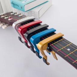 Alumínio Alloy Guitar Capo com braçadeira de troca rápida, Guitarra Acústica Capo, Ukulele Capo com ponte Pin Puller - Image 4