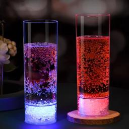 Copos brilhantes led, acrílico para beber, caneca, vinho com material acrílico leve para bebidas cerveja, - Image 4