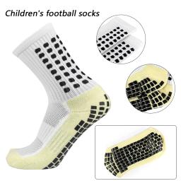 Meias de futebol para esportes respiráveis para crianças, meias de futebol antiderrapante de silicone, aperto quadrado, 3 pares, 34-39 - Image 2