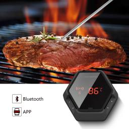 INKBIRD-Termômetro Churrasco Bluetooth Grill, 6 Sondas, USB Recarregável, Li-Bateria, Termômetros para Cozinhar, IBT-6XS, 1000mAh - Image 5