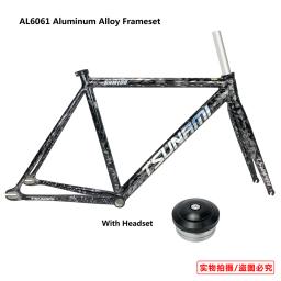 Tsunami snm100 liga de alumínio engrenagem fixa conjuntos quadro bicicleta 700c mtb bicicleta estrada única velocidade pista fixie quadros - Image 6