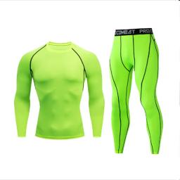 Terno Compression Sportswear para homens, esportes apertados, conjuntos de ioga, treino, jogging, traje de treino fitness, calças, equipamento esportivo, 2 peças - Image 6