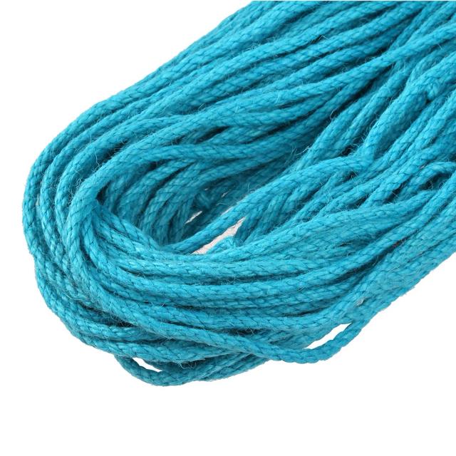 Corda de juta natural 5mm para decoração DIY, macramé e projetos artesanais - 10 jardas de fio colorido e cânhamo torcido
