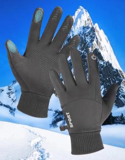 Luva Esportiva Térmica Impermeável para Homens e Mulheres, Tela de Toque, Luvas Quentes para Correr, Ciclismo, Condução, Caminhada, Esqui, Inverno - Image 1