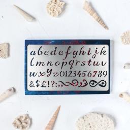 Letra número de aço inoxidável estênceis diy pintura scrapbook coloração gravação álbum modelo decorativo - Image 3