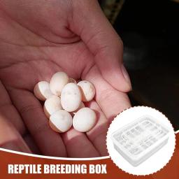 Caixa de incubação transparente Reptile Egg, Caso para incubação Gecko Lagartos Lions Juba, Reprodução Incubação, 16 Grades - Image 6