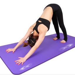 Tapete de ioga de borracha nitrílica antiderrapante 10mm grosso, Almofada portátil para dança ginástica, suporte para tablet, treinamento físico, portátil específico, Deluxe - Image 3