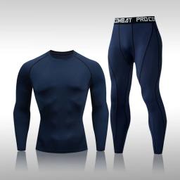 Conjunto de roupas esportivas, kit, de compressão, ideal para treino de mma, corrida, academia, treino fitness, 2 unidades - Image 5