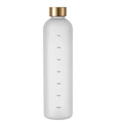 Garrafa de Água com Time Marker, Motivacional Reutilizável, Fitness, Esporte, Exterior, Viagem, Fosco, Plástico, 1L, 32oz - Image 5