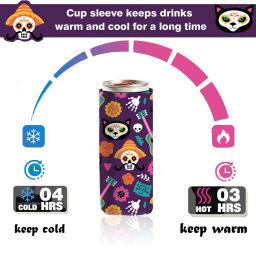 Isolados Slim Neoprene Cooler para Tall Skinny ou Standard Latas, Soda Beer Sleeve, 1 Pacote, 12oz - Image 3