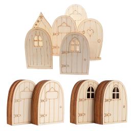 Madeira Fariy Porta Pingentes para DIY, Mini Paisagem, Ornamentos para Casa, Decorações de Jardim, Pintura Suprimentos, Presentes para Crianças, 10 Pçs/lote - Image 1
