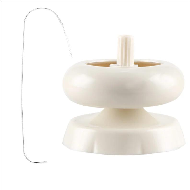 1 conjunto de ferramentas de miçangas giratórias de madeira, kit de tigela de armazenamento com agulha para pulseira diy, colar, joias, artesanato, suprimentos de miçangas - Image 1