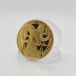 Conjunto de Moedas Comemorativas Banhadas a Ouro Zodiac, Coleção Artesanato Presente, Doze Constelações, Moedas Comemorativas Criativas, Decoração - Image 2